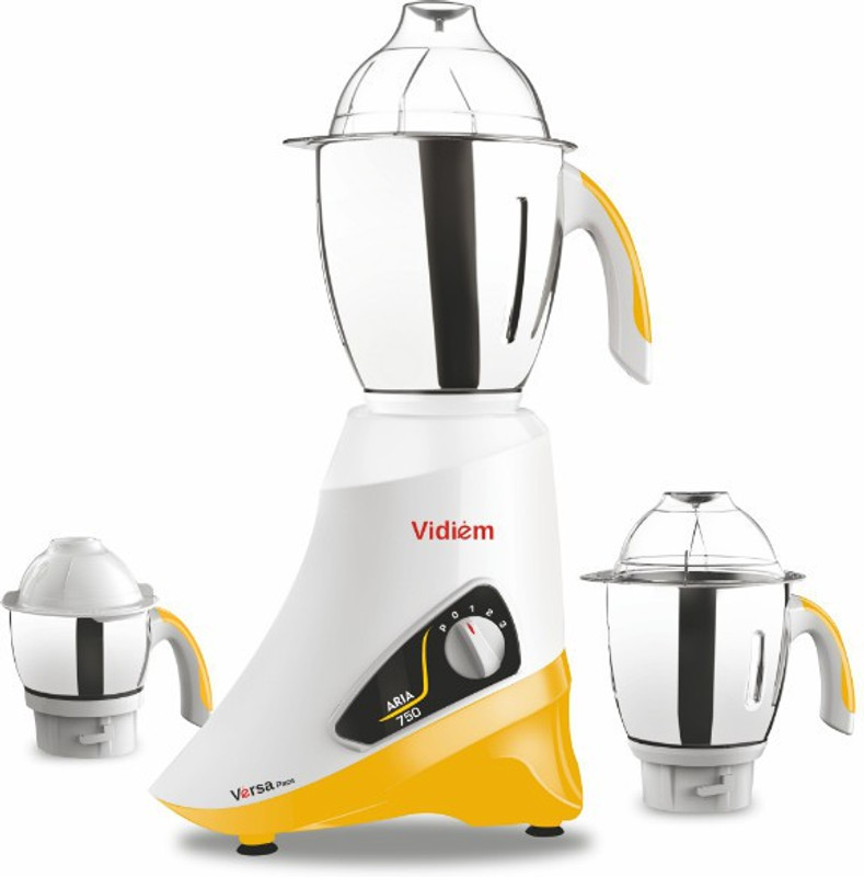 Vidiem Mixer Grinder Versa Pace 750 W Mixer Grinder(Yellow, 3 Jars) Vidiem Mixer Grinder Versa Pace 750 W Mixer Grinder(Yellow, 3 Jars)