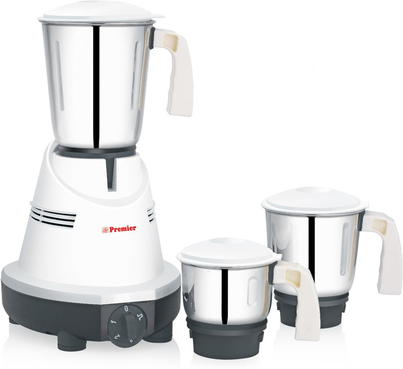 Premier KM 512 Cute - 3 Jar 550 W Mixer Grinder(White, 3 Jars)