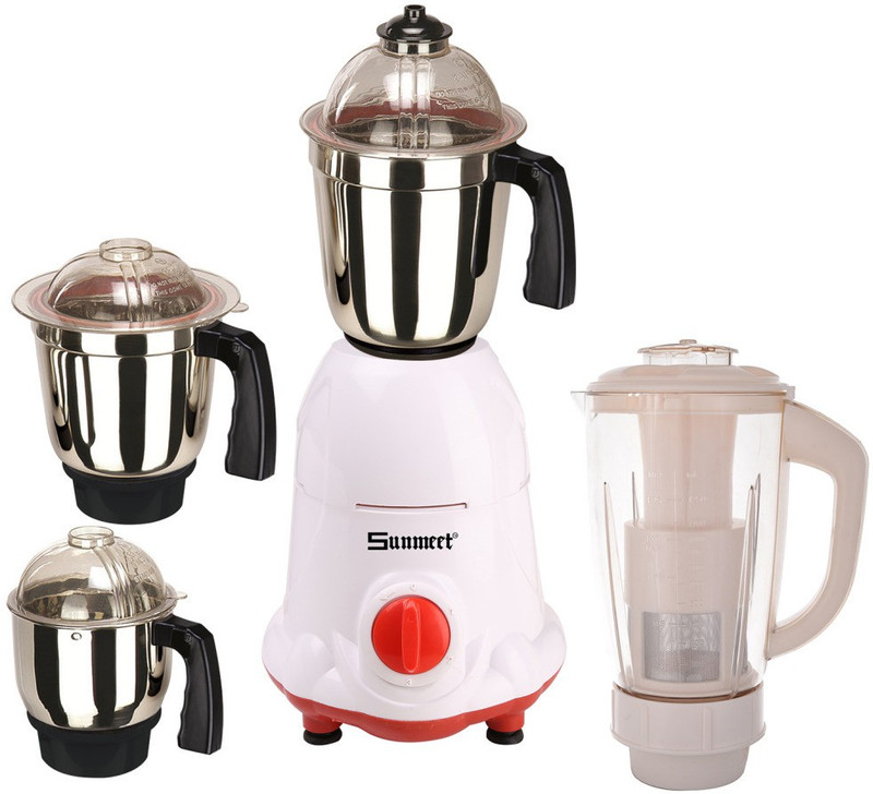 Sunmeet NEW-MG16 55 SM-MG16 55 750 W Mixer Grinder(White, 4 Jars)