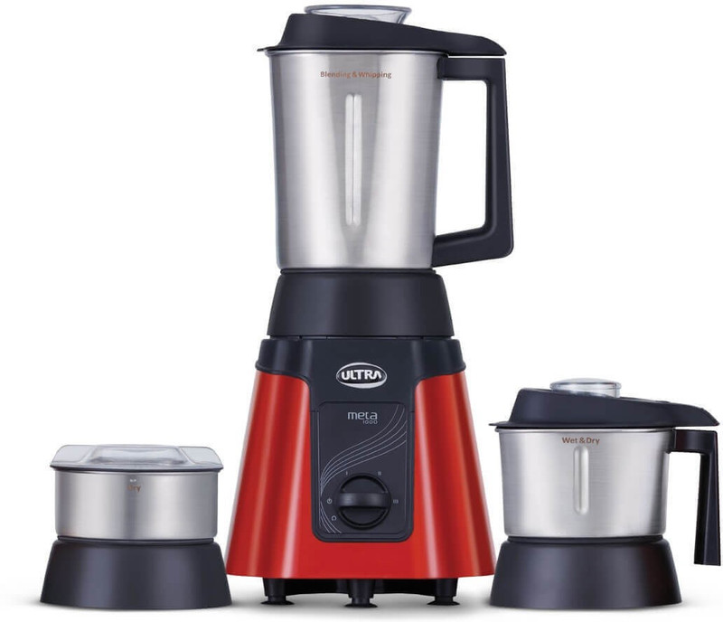 Elgi Ultra Elgi Ultra Meta 1000 - Red 1000 W Mixer Grinder(Red, 3 Jars)