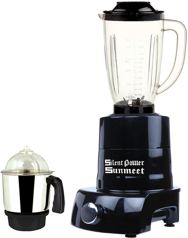 SilentPowerSunmeet MA MGJ WOF 2017-142 MA ABS Body MGJ WOF 2017-142 1000 W Juicer Mixer Grinder(Black, 2 Jars)