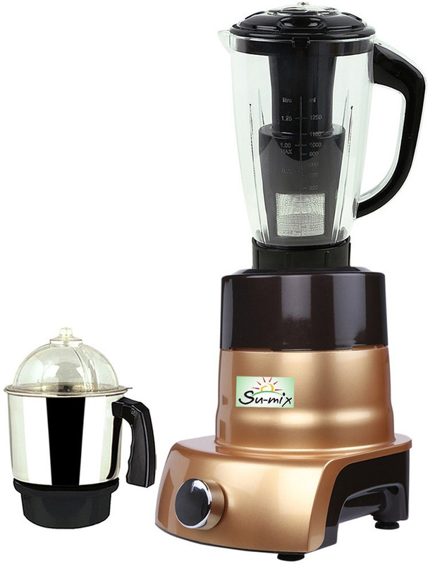 Su-Mix MA MGJ WF 2017-114 MA ABS Body MGJ WF 2017-114 750 W Mixer Grinder(Gold, 2 Jars) Su-Mix MA MGJ WF 2017-114 MA ABS Body MGJ WF 2017-114 750 W Mixer Grinder(Gold, 2 Jars)