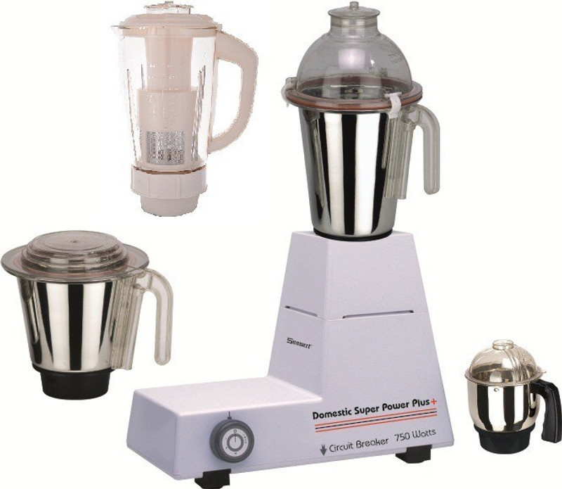 Sunmeet Power Express Genious 750 W Mixer Grinder(White, 4 Jars)