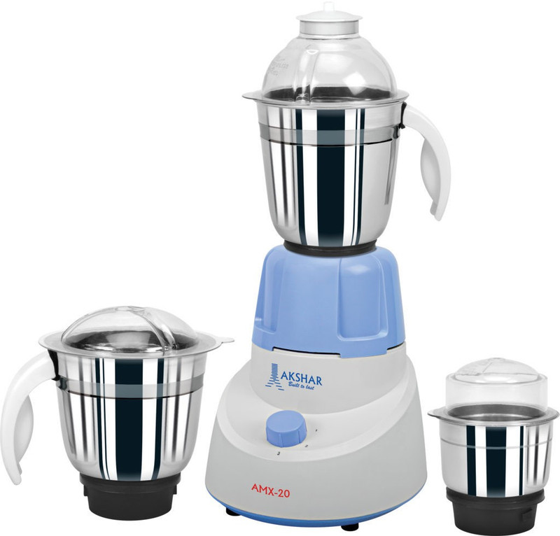 AKSHAR AMX_20_BL 600 W Mixer Grinder(Sky Blue, 3 Jars)