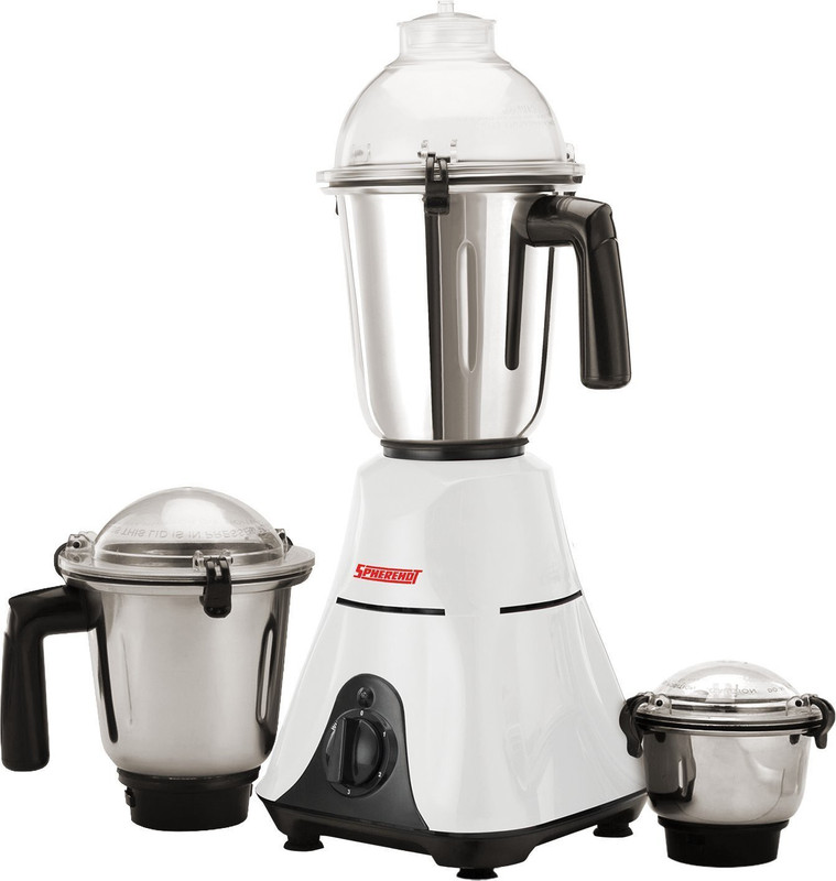 Spherehot MXT 12 600 W Mixer Grinder(Silver, White, 3 Jars) Spherehot MXT 12 600 W Mixer Grinder(Silver, White, 3 Jars)