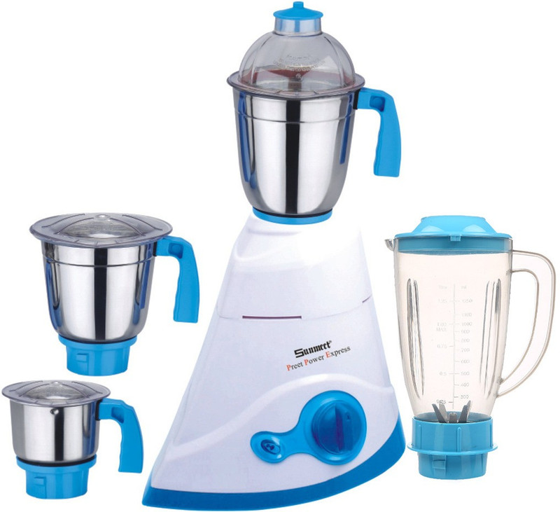 Sunmeet ABS Body MG16-WFJ29 600 W Juicer Mixer Grinder(Multicolor, 4 Jars)