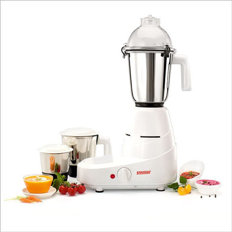 Spherehot Spherehot 550w Mixer Grinder - MXL 01 550 W Mixer Grinder(White, 3 Jars) Spherehot Spherehot 550w Mixer Grinder - MXL 01 550 W Mixer Grinder(White, 3 Jars)
