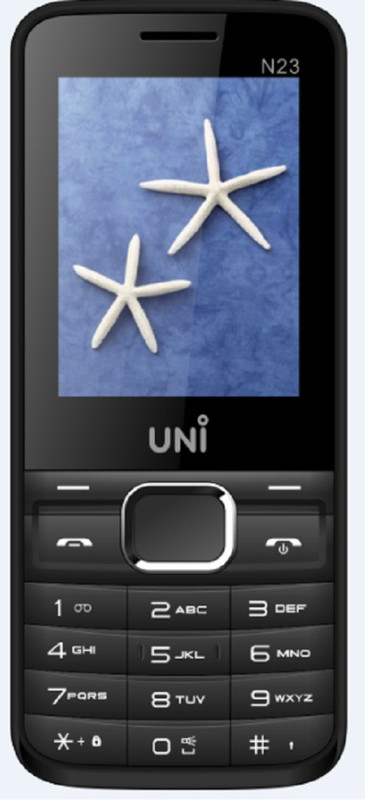UNI 2.4 Inch Dual Sim Mobile(White, Black)