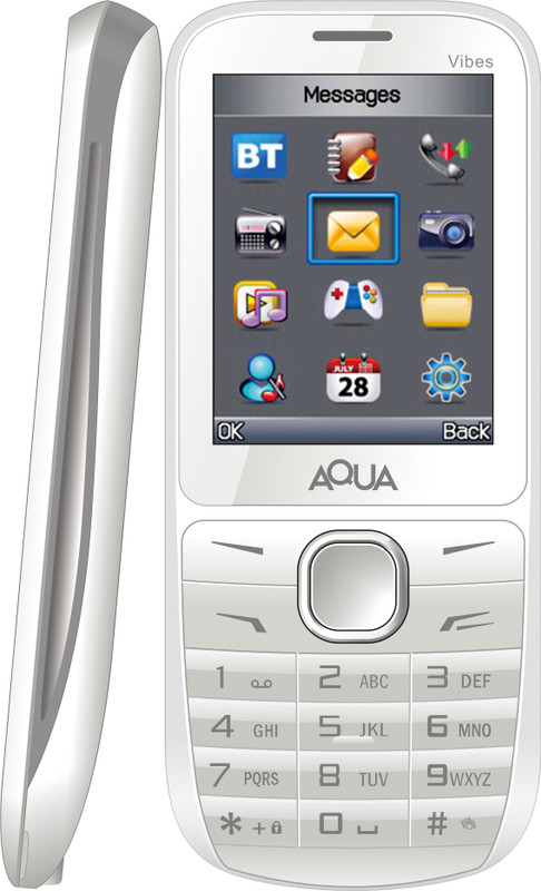 Aqua Vibes - Dual SIM Basic Mobile Phone(White, Grey)