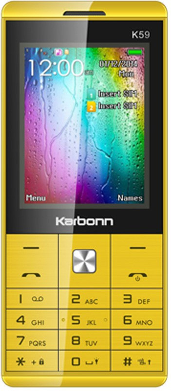 Karbonn K59 Dual Sim - Yellow & Black(Yellow)