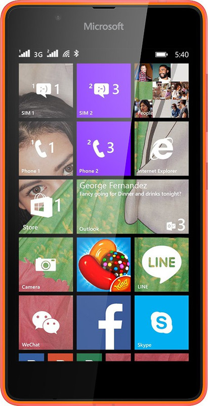Microsoft Lumia 540 (Bright Orange, 8 GB)(1 GB RAM)