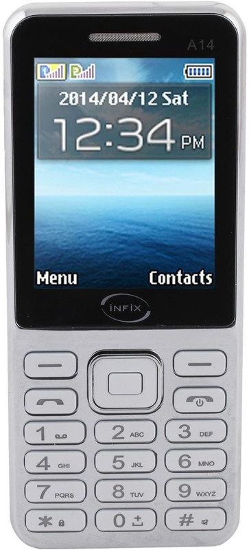 Infix A-14 Dual Sim Multimedia 2.4 Inches(White)
