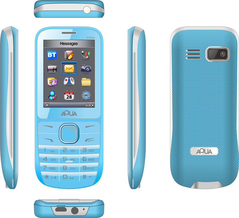 Aqua Vibes - Dual SIM Basic Mobile Phone(Blue)
