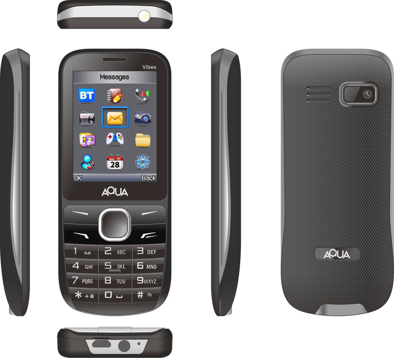 Aqua Vibes - Dual SIM Basic Mobile Phone(Black)