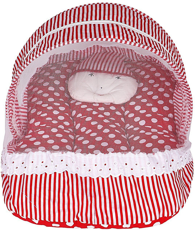Chhote Janab Nylon Infants BABY COTTON PADDED Mosquito Net(Red) Chhote Janab Nylon Infants BABY COTTON PADDED Mosquito Net(Red)