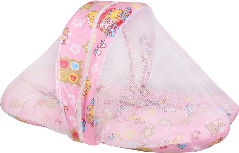 Baby Worlds Rising Kids Infants Baby Bed With Net Mosquito Net(Pink) RS.385 (51.00% Off) - Flipkart