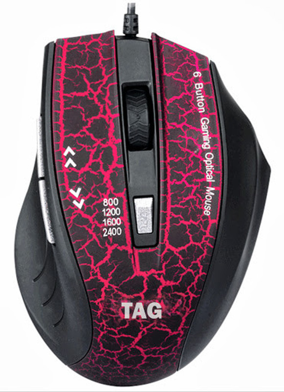 TAG USB Gaming 007 Wired Optical Mouse(USB, Red)