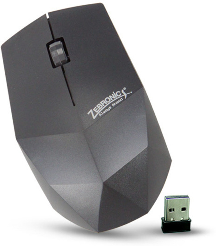 Zebronics Diamond Wireless Optical Mouse(USB, Black)