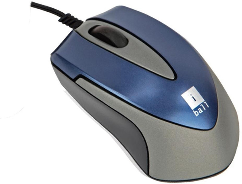 iBall Mini-mice x9 - Double Retractable Blue Eye Wired Optical Mouse(USB, Blue)
