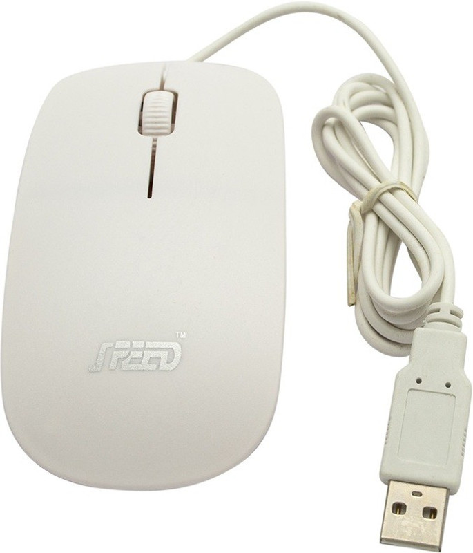 Speed Slim Ultrathin Wired Optical Mouse(USB, White)