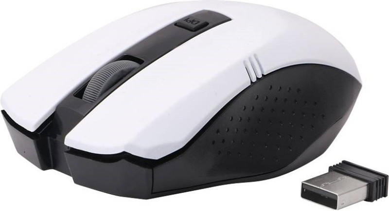 Adnet White Ad-999 2.4 Ghz With Nano Receiver Wireless Optical Mouse(USB, White)