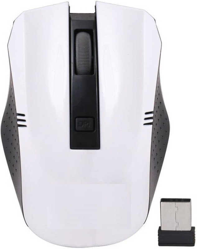 Adnet 2.4 Ghz Nano Receiver Wireless Optical Mouse(USB, White)