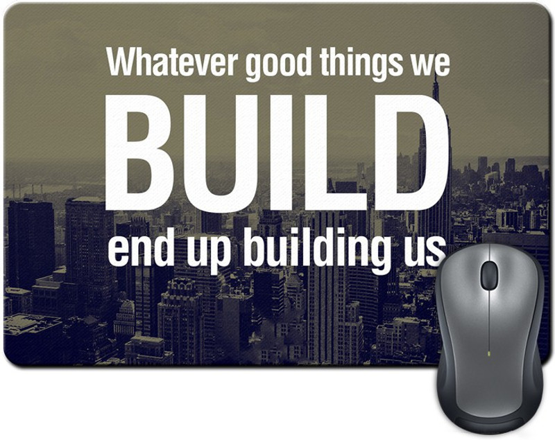 Rangeele Inkers Good Things We Build Mousepad(Multicolor) Rangeele Inkers Good Things We Build Mousepad(Multicolor)