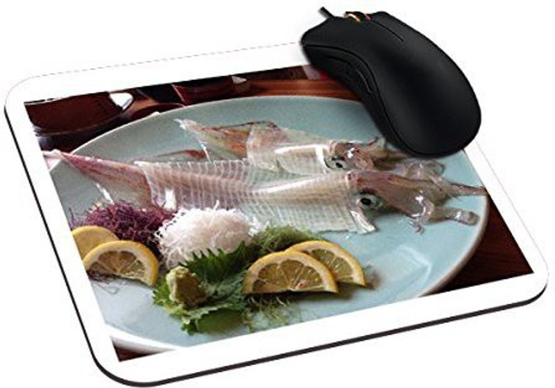 Magic Cases Squid Japanese Fish Meal Comfortable Art Laptop Mousepad(Multicolor)