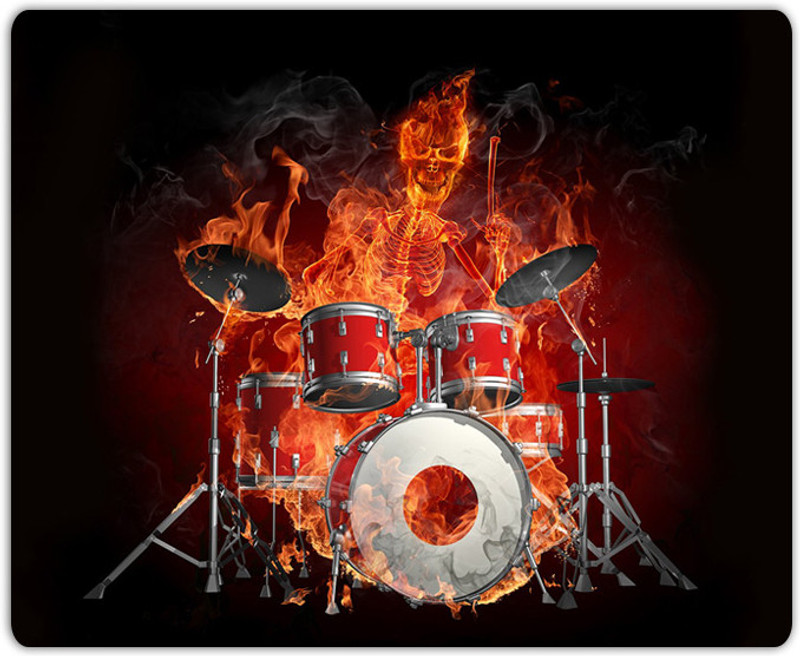 Lovely Collection Ghost Playing Drums Mousepad(Multicolor) Lovely Collection Ghost Playing Drums Mousepad(Multicolor)