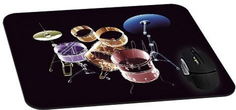 Magic Cases Ludwing Drum Neon music Mousepad(Multicolor)