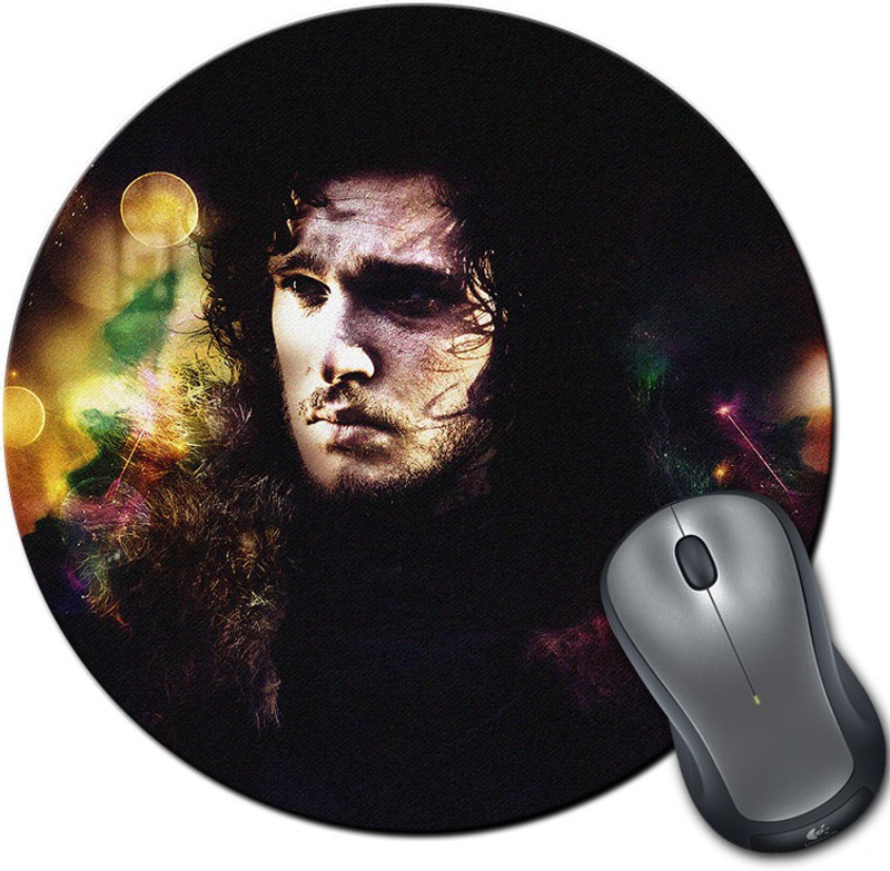 Rangeele Inkers Jon Snow Art Got Round Mousepad(Multicolor) Rangeele Inkers Jon Snow Art Got Round Mousepad(Multicolor)
