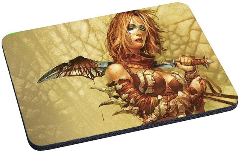 Magic Cases girl guns blood hand bones protection Mousepad(Multicolor)