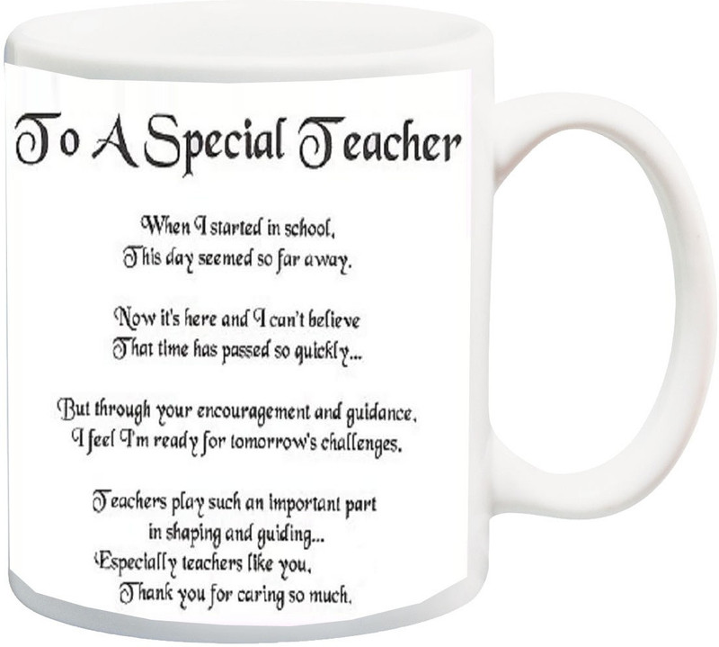 ME&YOU Gift For family/Relative;To A Special teacher Printed Ceramic Coffee Mug(325 ml)
