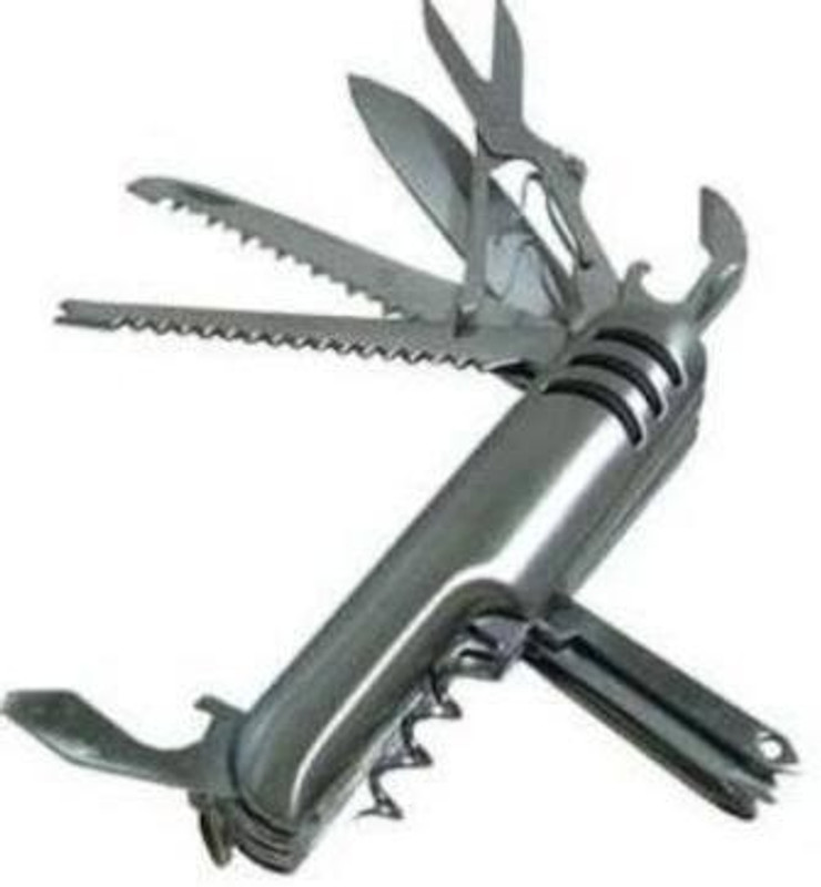 Gauba Traders 11 in1 12 Multi-utility Knife(Silver)