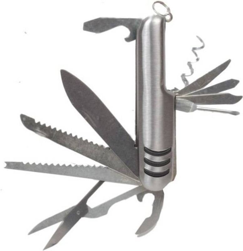 Ace 14 Function Army Camping Pocket 14 Multi-utility Knife(Silver)