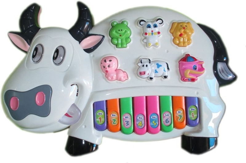 Just Toys New Generation Pianism Musical Cow White(Multicolor)