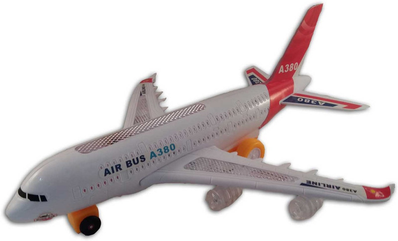 Sani International Airbus A380 Airplane Toy with Colorful Lights & Music(Multicolor)