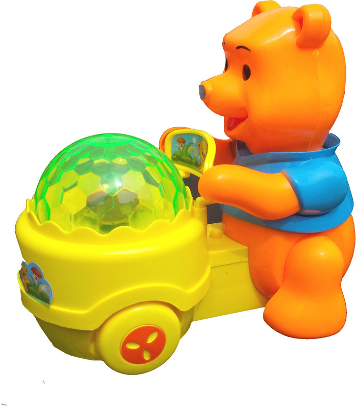 volik Multicolour musical teddy with multicolor lights(Multicolor)