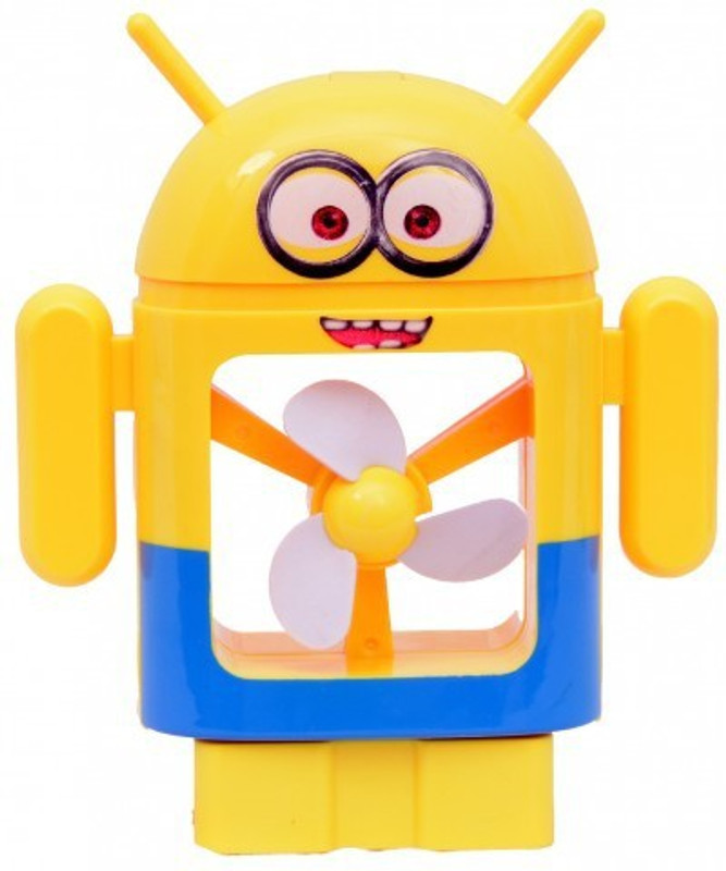 MERATOY.COM ELECTRIC MINION DESK LAMP & FAN(Yellow)