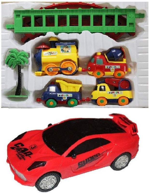 New Pinch Musical Car 3D Lights with Battery Operated play Train(Multicolor)