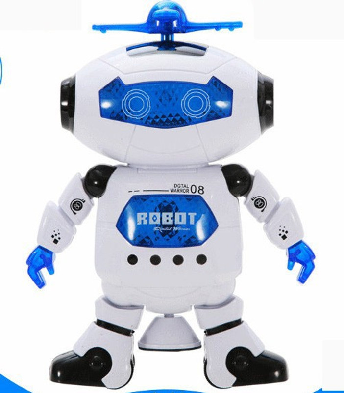Happy Kidz 360 DEGREE DANCING ROBOT WITH MUSIC AND LED LIGHTS(White)