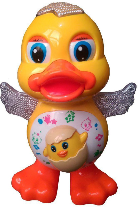 New Pinch Dancing Duck with light & music for kids(Yellow)