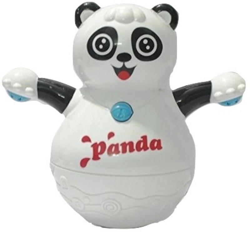 Little Grin Musical Roly Poly Panda with Projector Lighting Gift Toy for Toddlers Infants Kids(Multicolor)