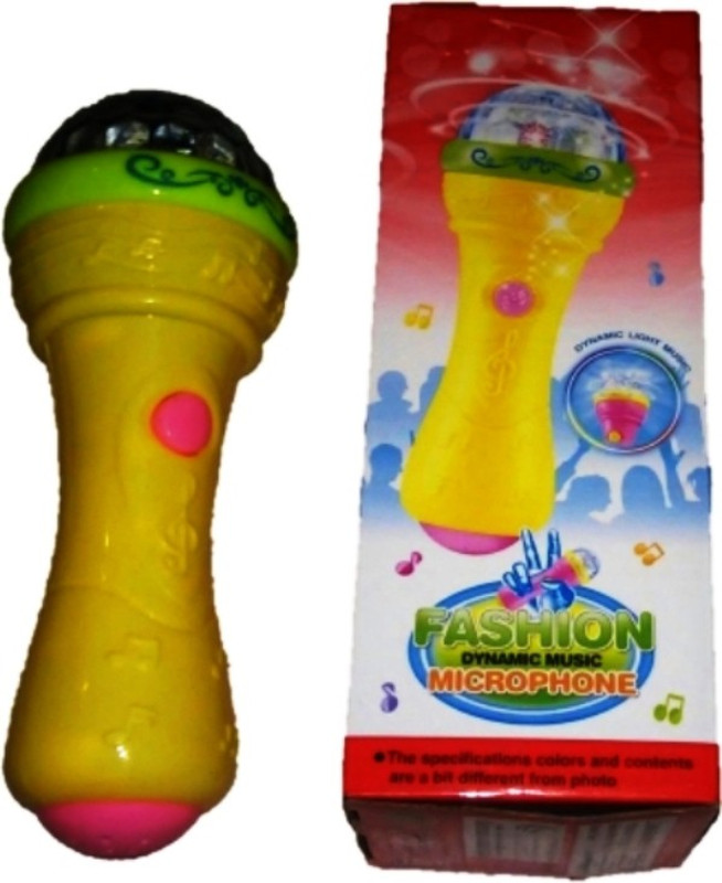 Turban Toys Battery Operated Musical Microphone Mike With Projection Light And Sound(Multicolor)