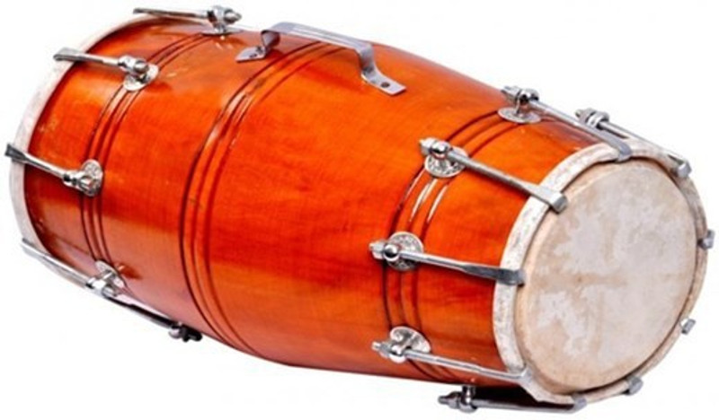 SG Musical Mango Wood Dholak(Orange)