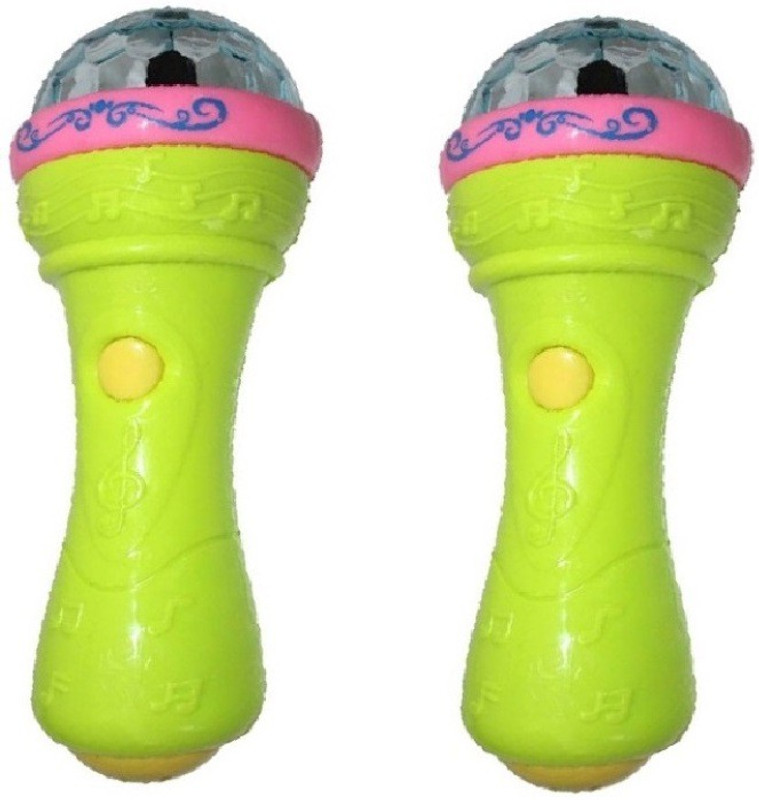 New Pinch 3D Lights Handheld Mike Musical Toy(pack of 2)(Multicolor)