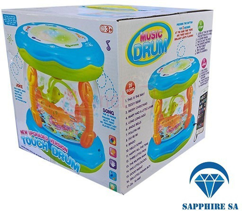 SAPPHIRE SA Music Battery Operated Drum Rotating Lamp Light with fish aqurium(Multicolor)