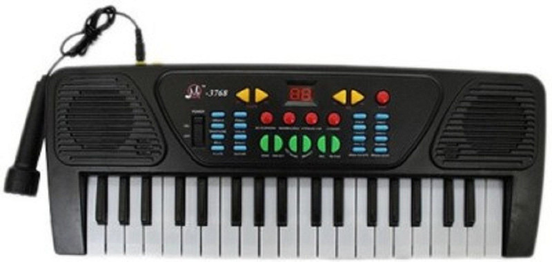 Fiable Creations Electronic Keyboard with Mic(Black, White)