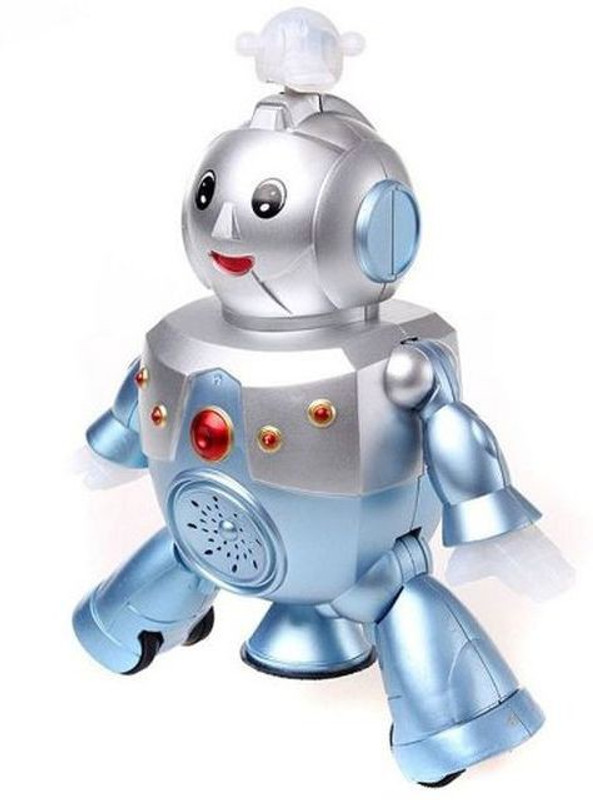 Smiles Creation Dancing Rotating Robot(Silver, Blue)