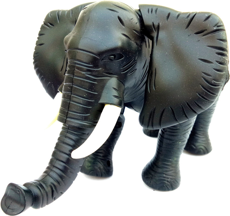 Akki Collection walking elephant with sound and lights(Grey)
